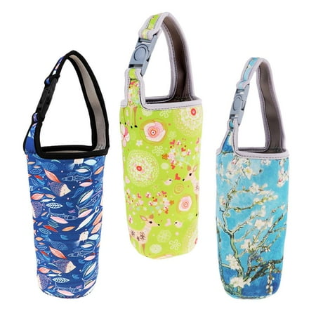 

3x Tumbler Carrier Bag for Vacuum Mugs Deer Fish
