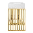 thumbnail image 4 of Modway Gridiron 30" Stainless Steel Bathroom Vanity in White/Gold, 4 of 8