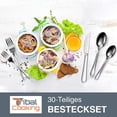 thumbnail image 4 of Set Service for 4, 20 Piece Stainless Steel Cutlery Silverware Set, Mirror Polished, Include Knife/Fork/Spoon, Dishwasher Safe, 4 of 5