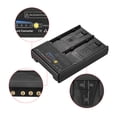 thumbnail image 4 of Adaptador de corriente NP-F a la placa del adaptador del convertidor de la batería del V-montaje con la ranura dual para NP-F550 NP-F750 Serie NP-F970 Abanopi Adaptador de corriente, 4 of 5