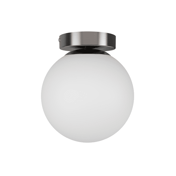 Better Homes & Gardens 8" Classic Nickle Ceiling Light, E26 Socketed Base, LED Light Bulb Included