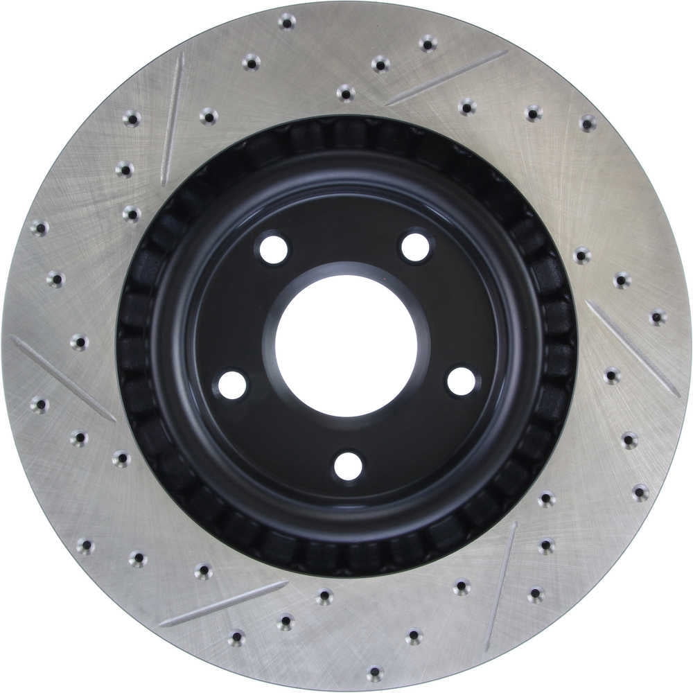 StopTech Power Slot 05-07 Cadillac XLR / 06-09 Chevy Corvette Front Left Drilled & Slotted Rotors Fits select: 2005 ,2006-2008 CHEVROLET CORVETTE