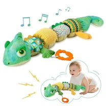 Baby Toys 0-6-12 Months, Musical Plush Soft Chameleon Baby Rattle Infant Teething Toys Gifts for Newborn 1 2 Year Old Boys Girls, Green