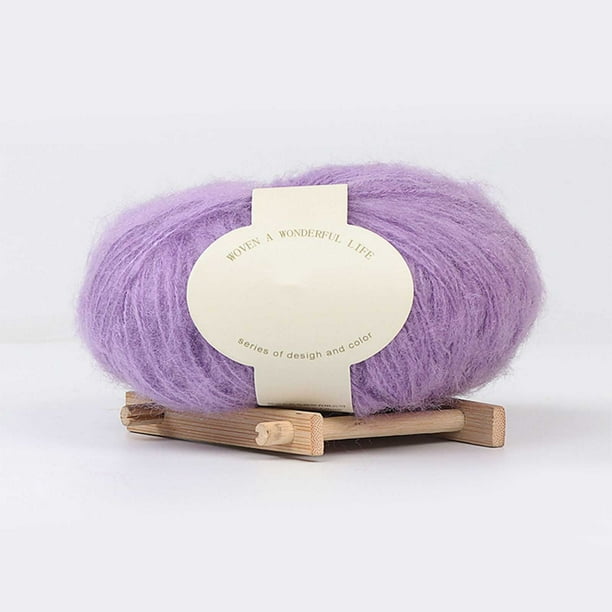 Hielo de Lana para Tejer a Mano de Ganchillo de Pelo de Bebé Bola de Bufanda, Sombrero Y Suéter Hecho de Mohair Hielo de Bebé para el Ganchillo