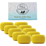 Natural Elephant Dead Sea Sulfur Soap 4.4 oz (125 g) Pack of 10 Bar Soaps