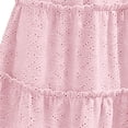 thumbnail image 5 of XUNKUSGA Skirts for Women Trendy Summer Hollow Out Mesh A Line Midi Skirt Fashion Soild Color High Waisted Flowy Ruffle Tiered Long Skirts,Pink,S, 5 of 8