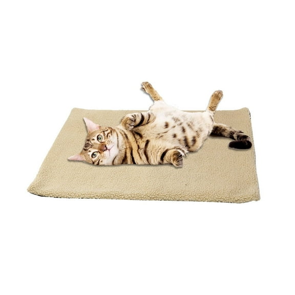 1PC Pet Self Heating Pad Cat Dog Self Heating Pad Self Warming Cat Dog Pad Bed Pet Self-Warming Bed for Outdoor and Indoor Soft Warm Machine Washable Thermal 24" x 18"