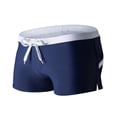 thumbnail image 2 of zeranth Men Summer Swimming Trucks Mid-rise Drawstring Patchwork Color Pocket Swimming Shorts Quick-Drying Slim Fit Swimsuit Shorts, 2 of 7