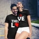thumbnail image 4 of Mujer Día de San Valentín Tops Camiseta estampada Casual Manga corta Blusa de cuello redondo Pompotops hfajkhk125261, 4 of 6