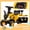 Yellow, variant on 2 in 1 Ride on Tractor for Kids with Detachable Trailer, Yellow Plastic Push Car for 18-36 Months, Interactive Shovel and Music