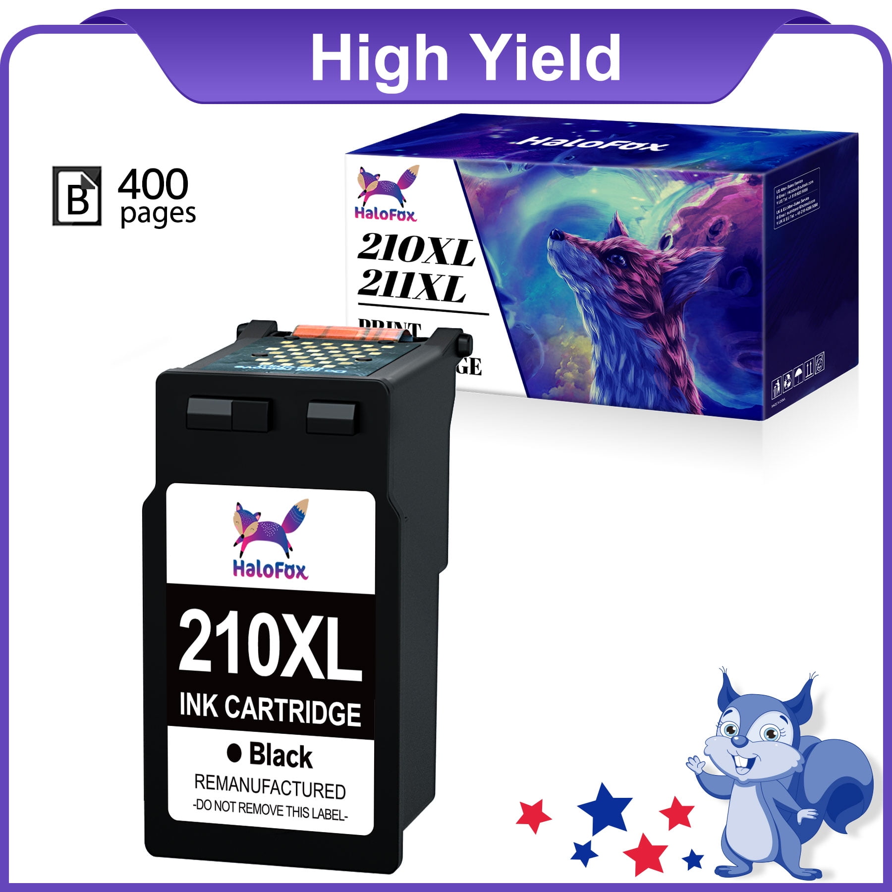210XL Ink Cartridge Replacement for Canon 210 Black Ink Compatible with