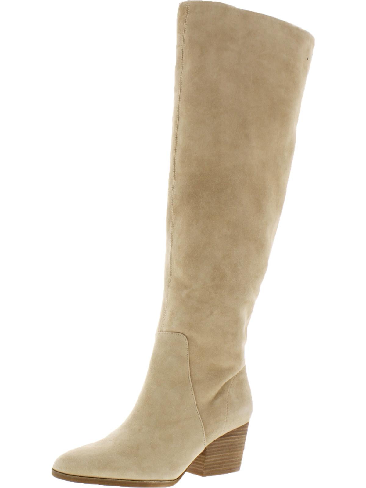 Vince Camuto Womens Nestel Suede Block Heel Knee-High Boots - Walmart.com