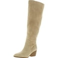 thumbnail image 1 of Vince Camuto Womens Nestel Suede Block Heel Knee-High Boots, 1 of 3