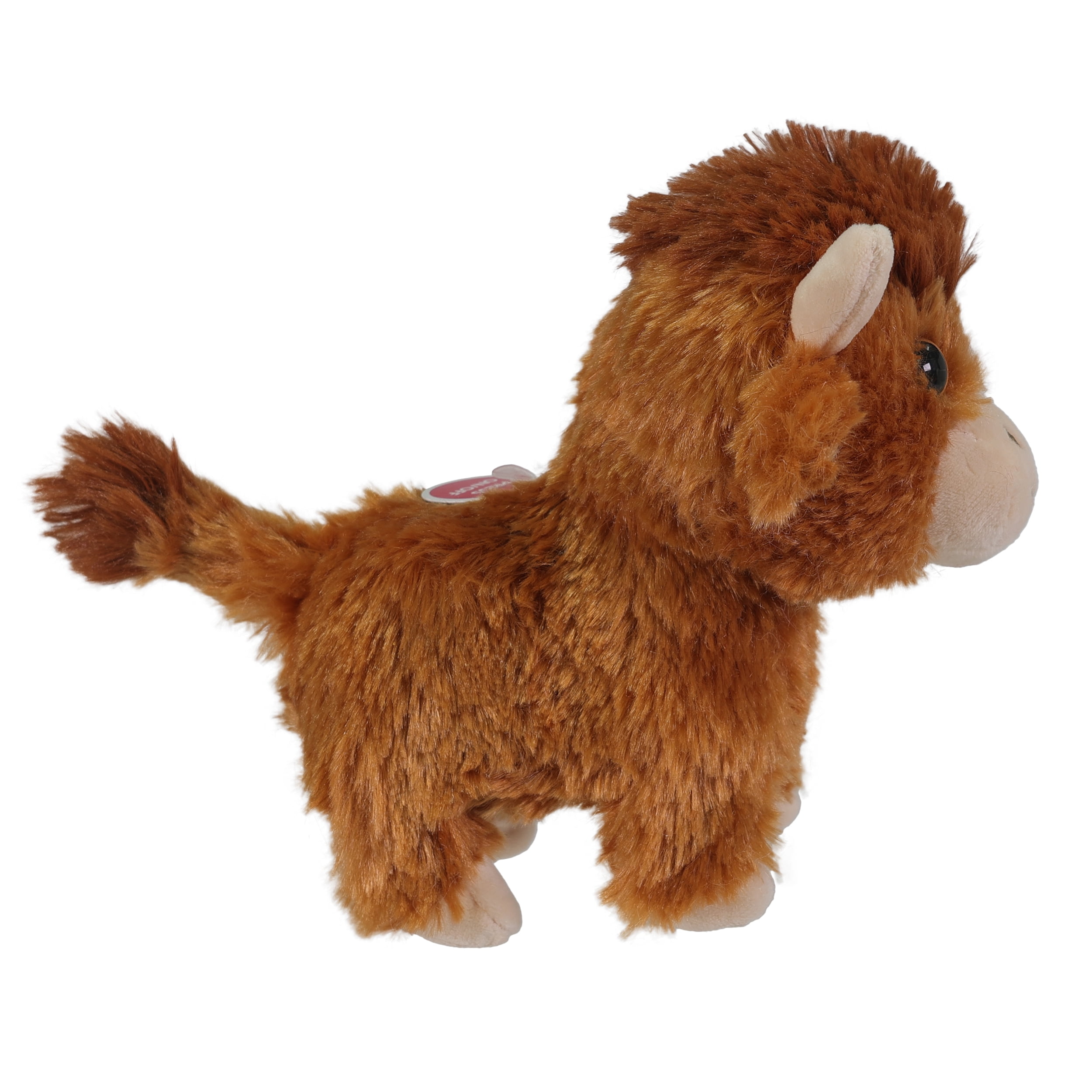 Kid Connection-Mini Walking Pet Brown Highland Cow 6inches