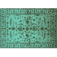 thumbnail image 1 of Ahgly Company Indoor Rectangle Oriental Turquoise Blue Traditional Area Rugs, 3' x 5', 1 of 4