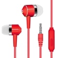 thumbnail image 2 of Flmtop Universal 3.5mm Plug In-Ear Music Bass Wired Earphones Sports Headsets with Mic, 2 of 7