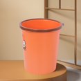 thumbnail image 6 of Portable Hollow Plastic Trash Can - (22.519.514.5cm) Lidless Round Waste Basket for Living Room, Bedroom, Office & Kitchen,orange, 6 of 7