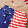thumbnail image 7 of Linfrsh Toddler Boy Clothes 18-24 Months Cute 4th of July Baby Boy Outfit Short Sleeve Letter Romper Striped Star Pants Hat Set Infant Summer Clothes Newborn,Red, 7 of 7