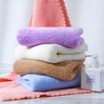 thumbnail image 3 of Xiao Hua 1 toalla pequeña de forro polar coral, multiusos para baño, gimnasio, ducha, deportes, toalla. Resiste diversas situaciones sin esfuerzo. 9,84 x 9,84 pulgadas (rojo vino)., 3 of 5