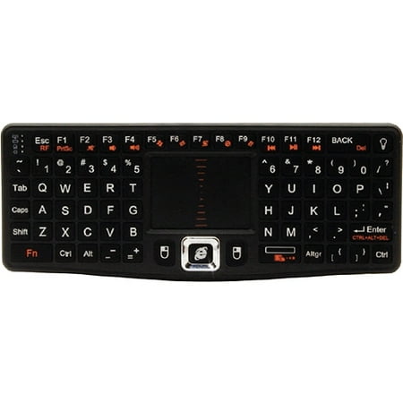 Visiontek Wireless Mini Keyboard with Touchpad - Wireless Connectivity - RF - USB InterfaceTouchPad - Compatible with