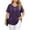 *Purple, variant on ClodeEU Women's Plus Size V Neck Short Sleeve Blouse ,Casual Loose Top Black,Women's Plus L