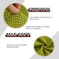 thumbnail image 4 of PiccoCasa 4Pcs Knit Jacquard Chair Slipcovers Thicker Dining Seat Protectors Yellow Green, 4 of 6