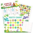 thumbnail image 7 of HuiJuMei 10pcs Potty Training Stickers Chart, Cartoon Dinosaur Theme Toilet Training Reward Chart Potty Reward Chart for Toilet Success, 7 of 7