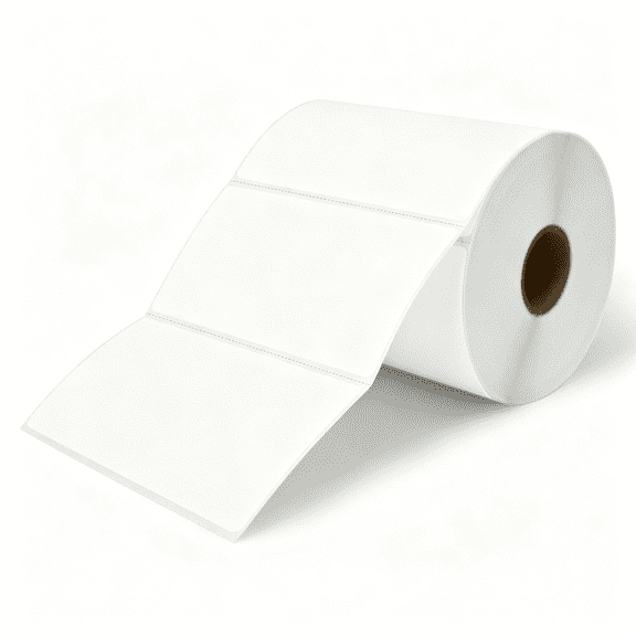 CCOCC 4"X2" Direct Thermal Barcode Labels,Shipping Labels,750 Labels of Roll,Compatible with Zebra Printers (1 Roll-750 Labels)