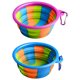 thumbnail image 2 of Cuencos plegables para perros, paquete de 2 cuencos de agua plegables portátiles con mosquetón para gatos de alimentación de viaje, azul + morado Dontodent Kuyhfg Sin marca, 2 of 5