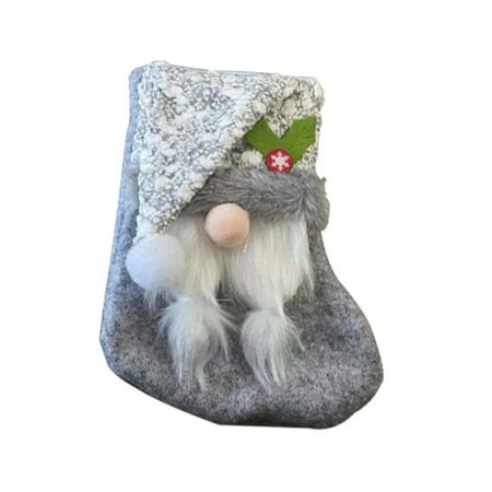 

Christmas Sock Candy Bag Lovely Plush Faceless Doll Gift Bag Xmas Tree Pendant Home Living Room Bedroom Christmas Sock Candy Bag Lovely Plush Faceless Doll Gift Bag Creative Xmas Tree Gray Braid
