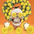 thumbnail image 3 of Walbest 20 Pcs Simulated Marigold Flowers Faux Silk Marigolds with Stems Realistic Artificial Marigolds for Dia De Los Muertos Diwali Home Decor, 3 of 8