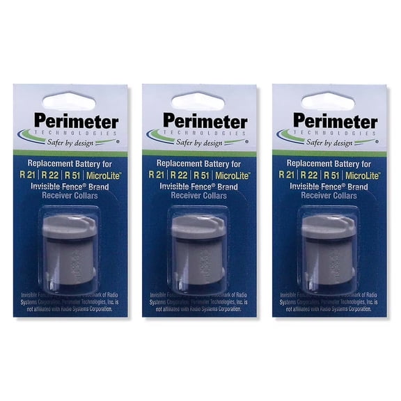Perimeter Technologies Invisible Fence Compatible R21 and R51 Dog Collar Battery Year Supply