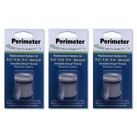 Perimeter Technologies Invisible Fence Compatible R21 and R51 Dog Collar Battery Year Supply Perimeter Technologies Invisible Fence Compatible R21 and R51 Dog Collar Battery Year Supply