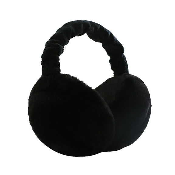Clearance! Lisingtool Earmuffs Women Winter Ear Adjustable Faux Ear Warmer Warm Windproof Earmuffs Foldable for Men Girl Black Promotion Sale