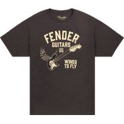 Genuine Fender Wings to Fly T-Shirt 100% Premium Cotton, Size Small