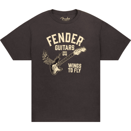 Genuine Fender Wings to Fly T-Shirt 100% Premium Cotton, Size Small