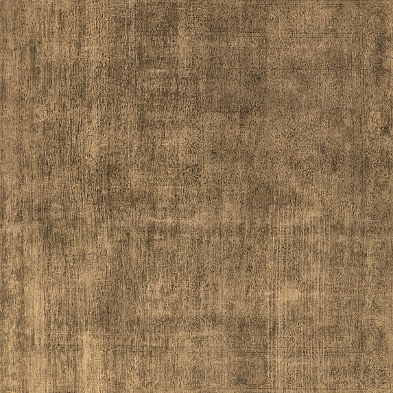 Ahgly Company Indoor Square Oriental Brown Industrial Area Rugs, 4' Square