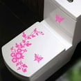 thumbnail image 5 of Clearance Wall stickers under $1,Flower Toilet Seat Wall Sticker Bathroom Decoration Decals Decor Butterfly Pink, 5 of 5