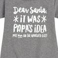 thumbnail image 3 of Instant Message - Dear Santa It Was Papas Idea Christmas - Toddler & Youth Girls Fleece Dress, 3 of 6
