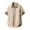 Khaki, variant on Men's Hawaiian Shirt Short Sleeve Turndown Collar Printing Shirts Casual Button Down Tropical Summer Beach Aloha Shirts Purple XXL
