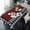 Black, variant on Red Kitchen Chef Table Cloth Waterproof Tablecloths, Black Plaid Gourmet Food Vintage Tablecloth Dining Table Cover for Kitchen Party Tabletop Outdoor, Square Tablecloth 54x54 Inch