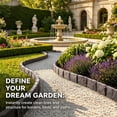 thumbnail image 4 of Faux Imitation Stone Garden Edging Border, No Dig Landscape Edging for Lawn, Flower Bed, Yard Landscaping, DIY Decorative Stone Garden Fence for Outdoor Pathway Patio(Orange), 4 of 9