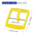 thumbnail image 2 of Unique Bargains Watch Strap Clasp Replacement Plastic Buckle for 20mm Width Watch Bands Yellow 2 Pack, 2 of 5