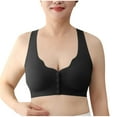 thumbnail image 1 of Plebaso Women's Seamless Front Closure Bras Silk Full Coverage Removable Pads Ladies Everyday Bras with Button, 1 of 7