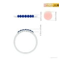 thumbnail image 4 of ANGARA Natural Half Eternity Seven Stone Sapphire Wedding Ring in 14K White Gold for Women (Size-2mm) | September Birthstone, Anniversary, Jewelry Gift for Women | Natural Blue Sapphire Ring, 4 of 9