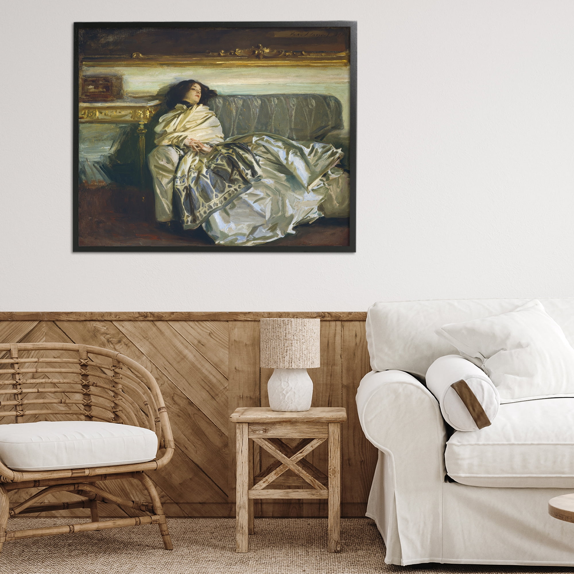 Stupell Industries Restful Woman Classic Black Framed Giclee Art, design by Lil' Rue