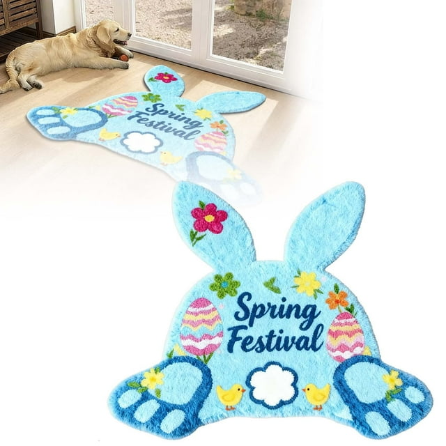 zhangmingg Mischievous Welcome Mat Non Absorbent Velvet Rug Indoor Outdoor Decorative Floor Mat for