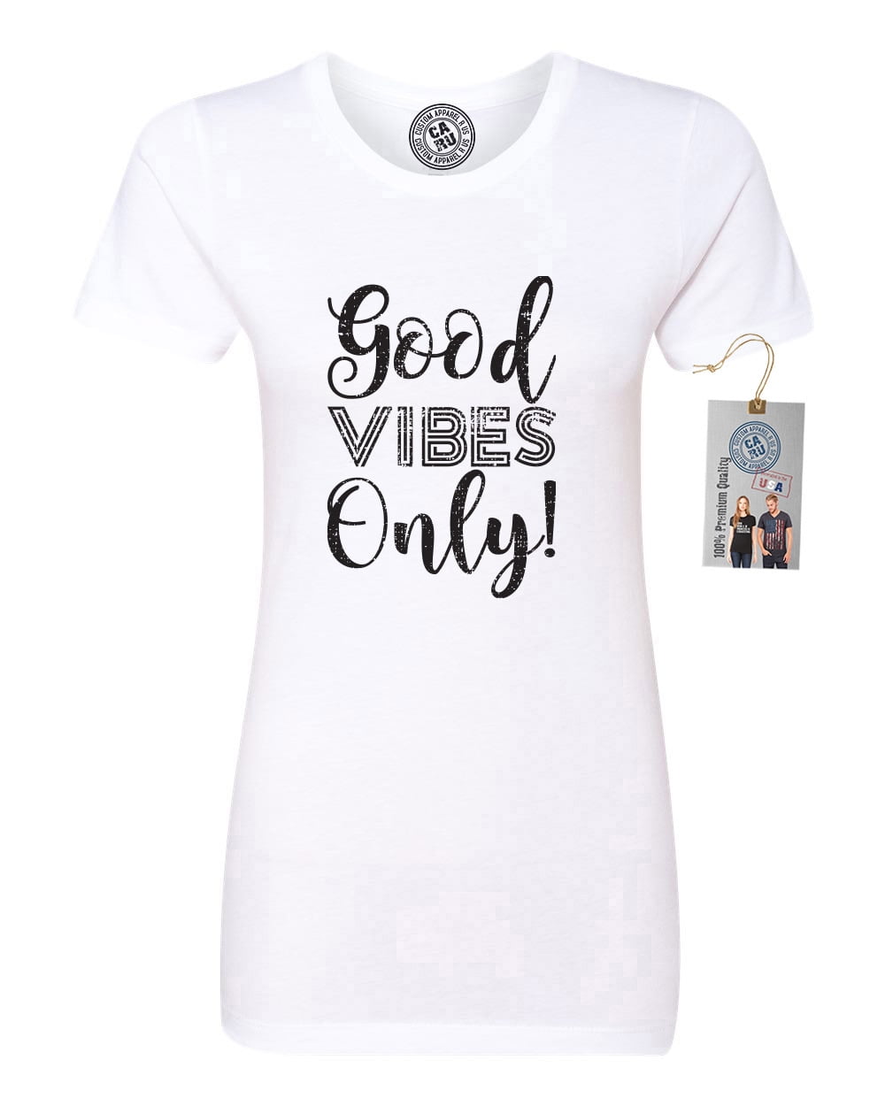 Distressed Good Vibes Only Womens Short 