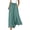 Blue, variant on Womens Solid Wide Leg Pants Flowy Swing Side Split Palazzo Pants Boho Style Smoked Waisted Beach Walking Trousers with Pockets Black