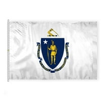 A.G.A.S. 8' x 12' Massachusetts State Flag, 200D Nylon
